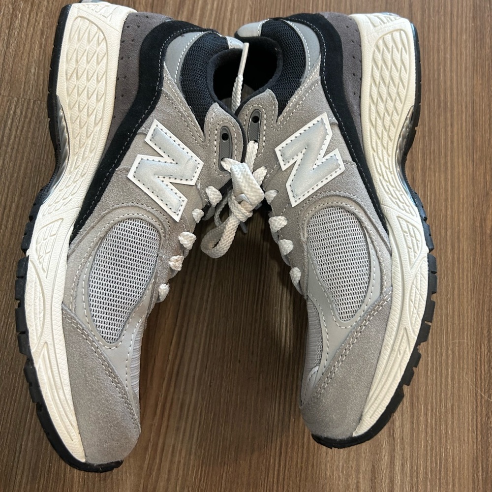 New Balance Gray, Black & White Athletic Sneakers
